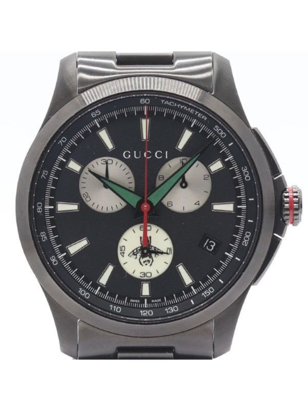 Gucci Box with Frame G-Timeless 126.4 Date Chrono Small Seconds Black Dial Watch